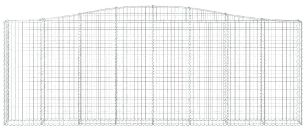 vidaXL Συρματοκιβώτιο Τοξωτό 400x30x140/160εκ. από Γαλβανισμένο Χάλυβα
