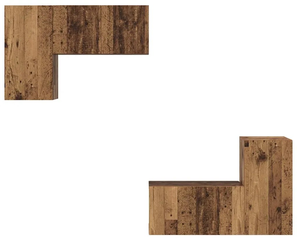 vidaXL Σετ επίπλου τηλεόρασης 4 pcs Παλαιό ξύλο 60 x 30 x 30 cm