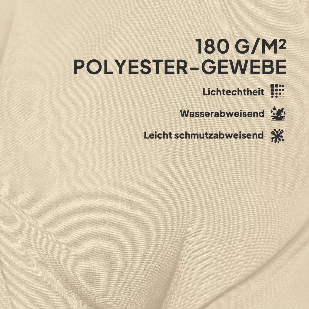 Outsunny Σετ 4 τεμαχίων Μαξιλάρια Καθίσματος 108 x 50 x 5 cm Μαξιλάρια Καρέκλας με κορδόνια, Μπεζ