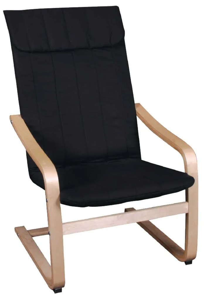 Πολυθρόνα Hamilton Black Ε7150,2 59X73X99 cm Wood, Fabric