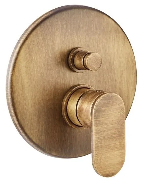 Armando Vicario Slim Antique Brass Μίκτης Εντοιχισμού 2 Εξόδων με Εκτροπέα