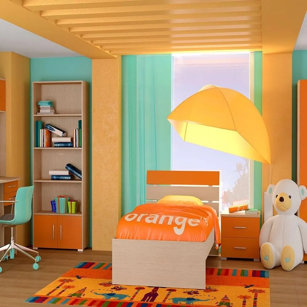 Κρεβάτι Παιδικό Νο. G52 Nota 110x190 Oak-Orange  SARRIS812348
