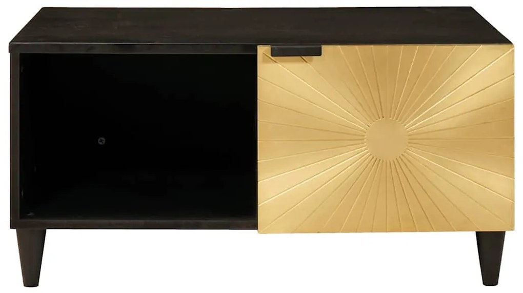 vidaXL Τραπεζάκι σαλονιού Μαύρο και Χρυσό 80 x 50 x 40 cm