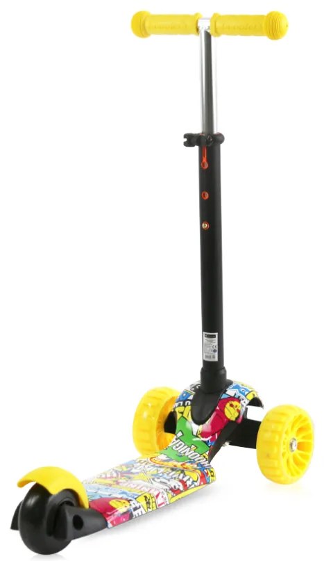 Παιδικό πατίνι Draxter Plus Scooter με κάθισμα και χειρολαβή γονέα Graffiti Smile 10390140019 Lorelli