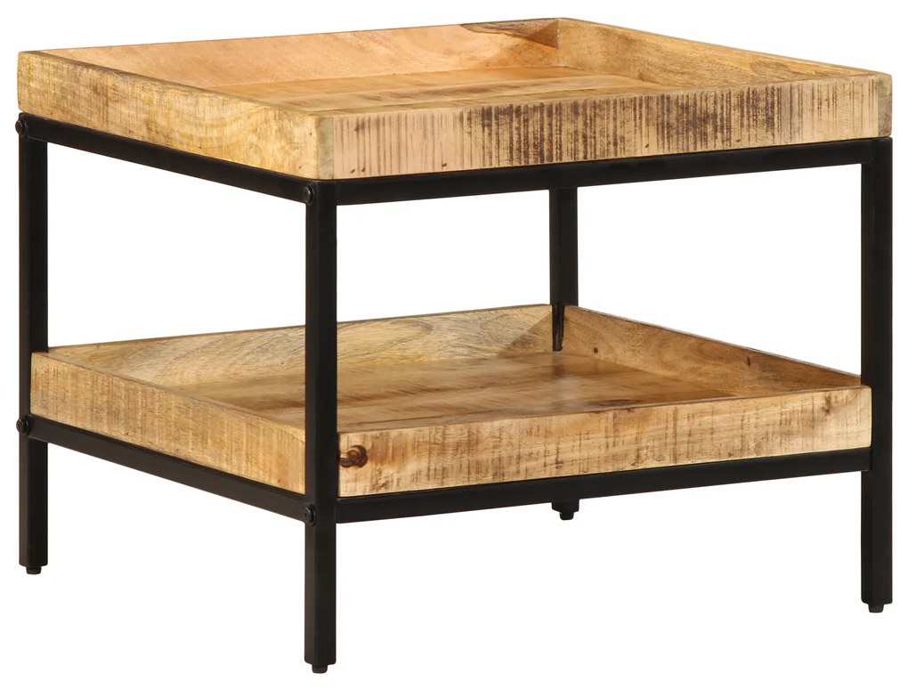 vidaXL Πλευρικό Τραπέζι 55x55x45 cm Μασίφ Ξύλο Ρουστίκ Μάνγκο