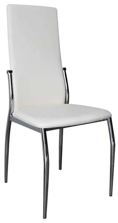 Καρέκλα Fresh K/D Χρώμιο / Pvc Εκρού . Διάσταση: 45x52x100cm (Σετ 4 ΤΕΜ)