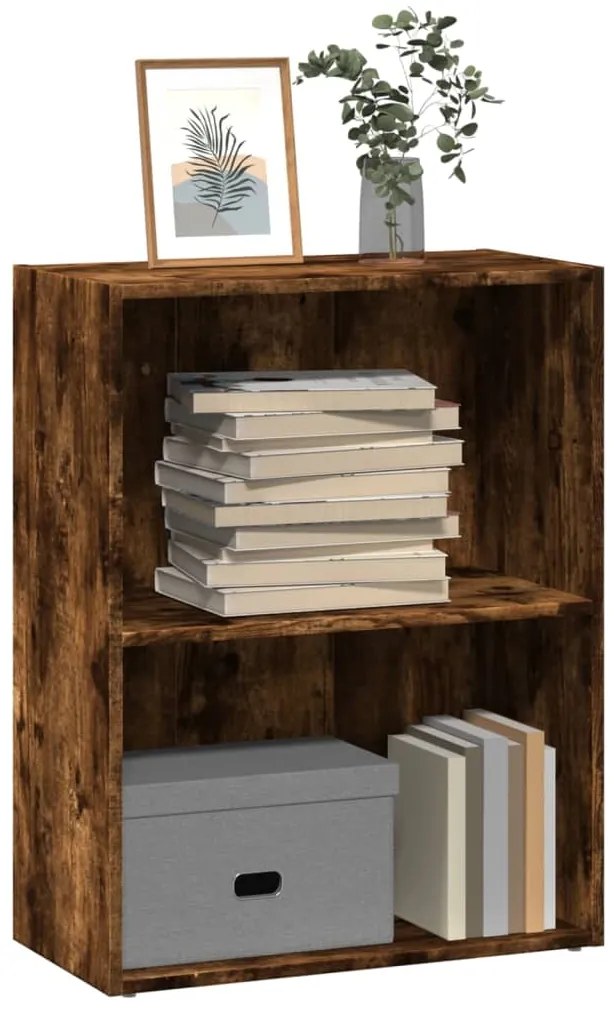 vidaXL Βιβλιοθήκη Καπνιστή Δρυς 60x30x77 εκ. από Επεξεργασμένο Ξύλο