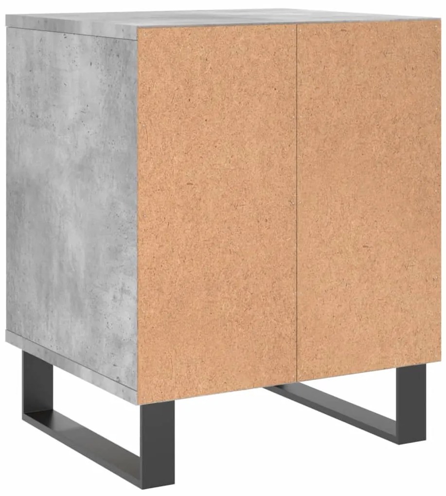 vidaXL Κομοδίνα 2 τεμ. Γκρι Σκυροδέματος 40x35x50 εκ. Επεξεργ. Ξύλο