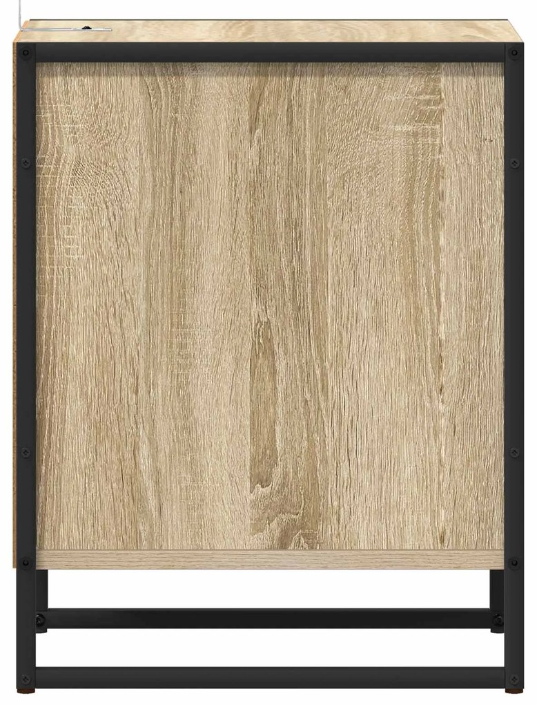 vidaXL Κομοδίνο με συρτάρι Σονόμα 39,5 x 30 x 50 εκ Επεξεργασμένο ξύλο