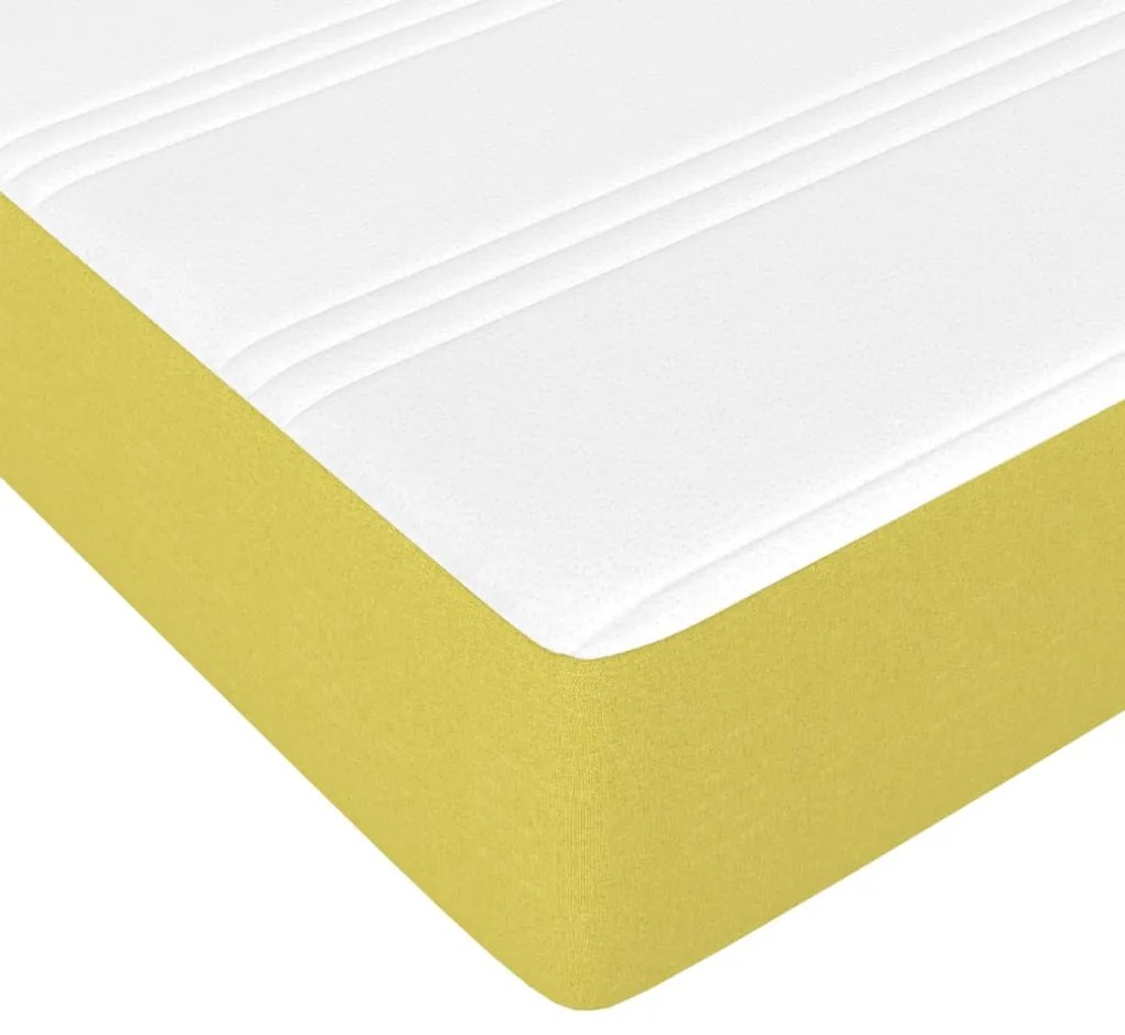 vidaXL Στρώμα με Pocket Springs Πράσινο 140x190x20 εκ. Υφασμάτινο