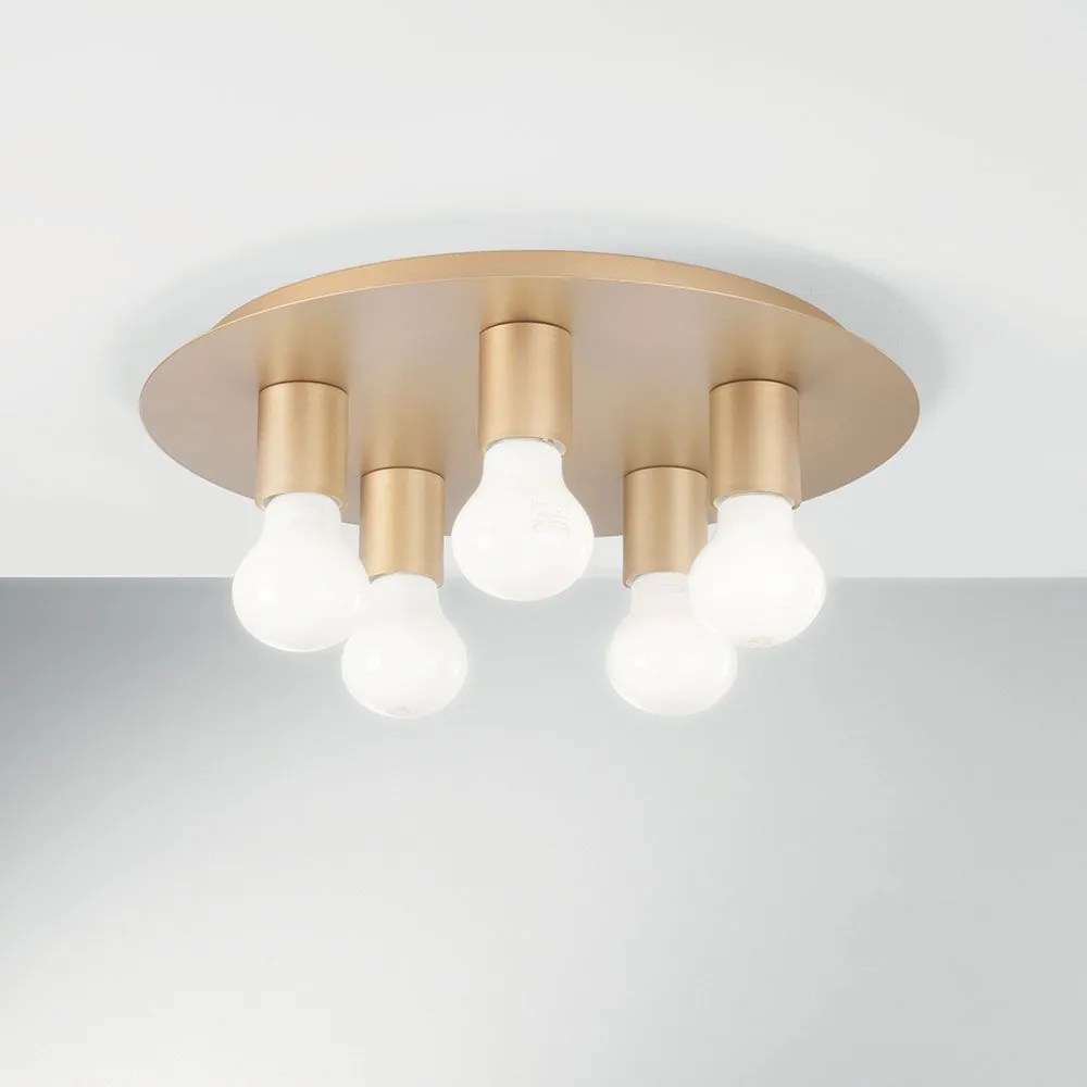 Φωτιστικό Οροφής - Πλαφονιέρα I-Strike-PL5-Oro E27 86x35cm Gold Luce Ambiente Design