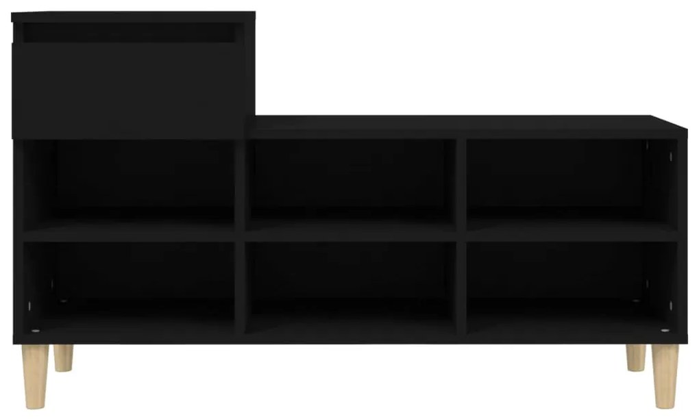 vidaXL Παπουτσοθήκη Μαύρο 102x36x60 εκ. από Επεξεργασμένο Ξύλο