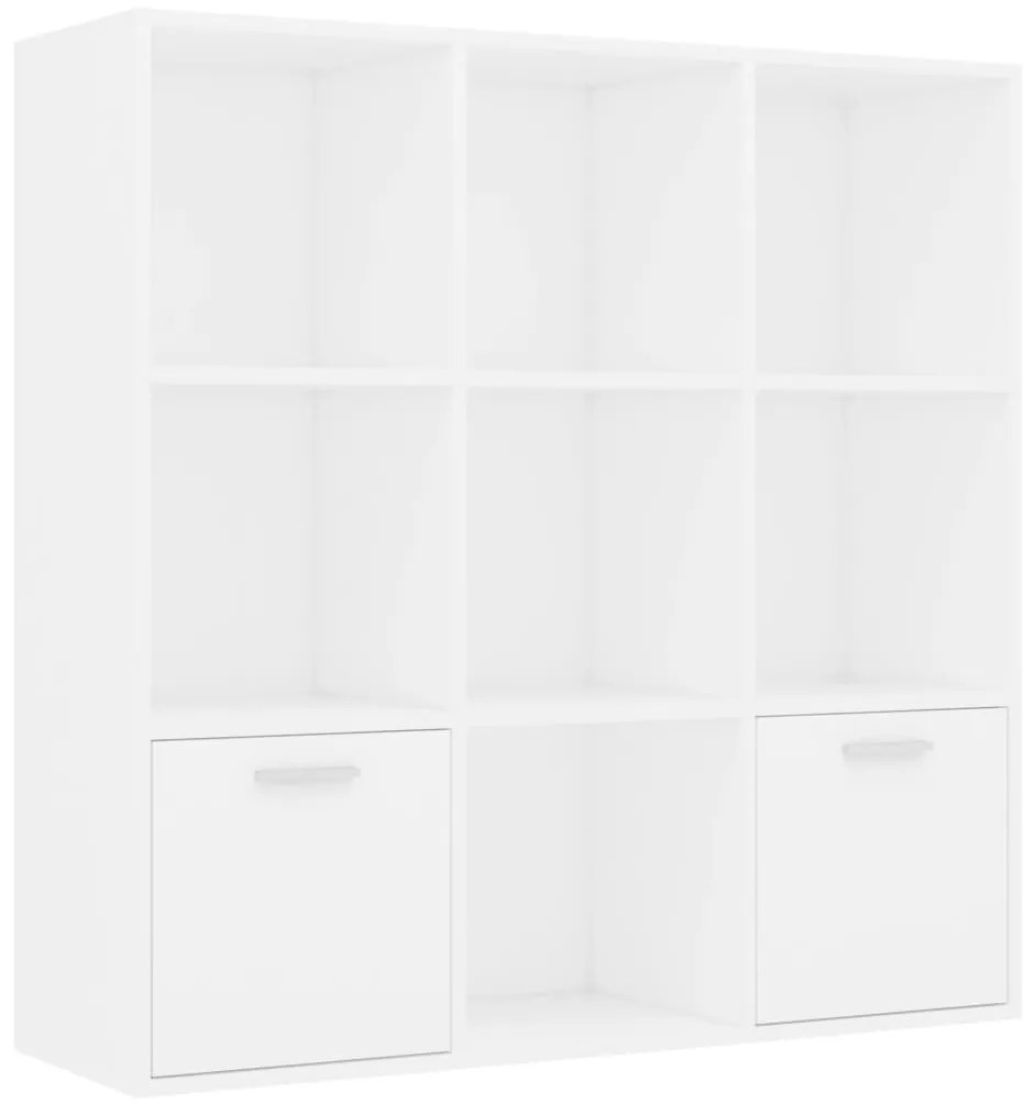 vidaXL Βιβλιοθήκη Λευκή 98 x 30 x 98 εκ. από Επεξ. Ξύλο