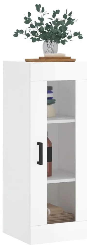 vidaXL Ντουλάπι Τοίχου Γυαλιστερό Λευκό 34,5 x 34 x 90 εκ.