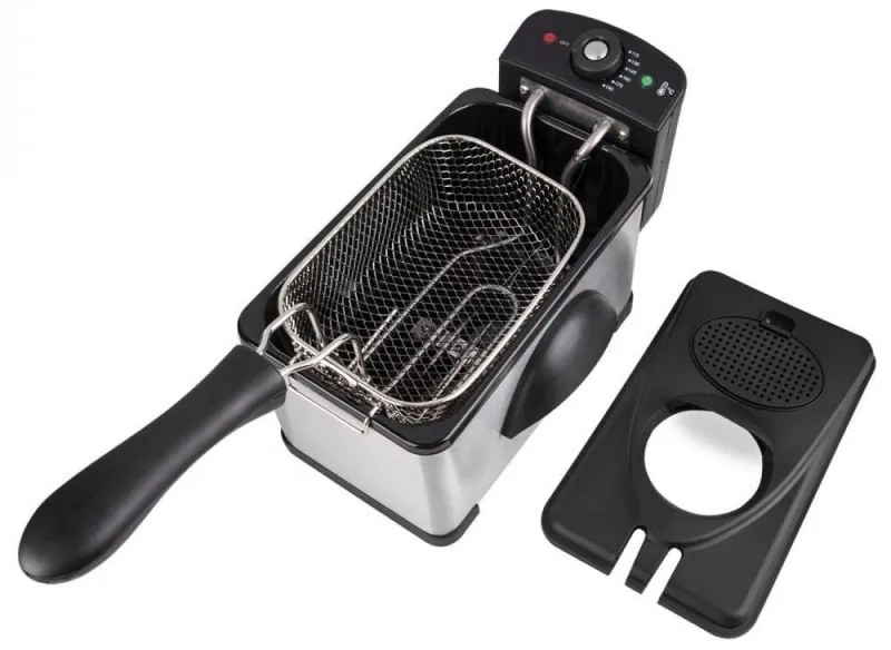 Φριτέζα Oliver Voltz OV51980H, 2 λίτρα, 2000W, Φίλτρο, Αποσπώμενη, Ανοξείδωτο ατσάλι