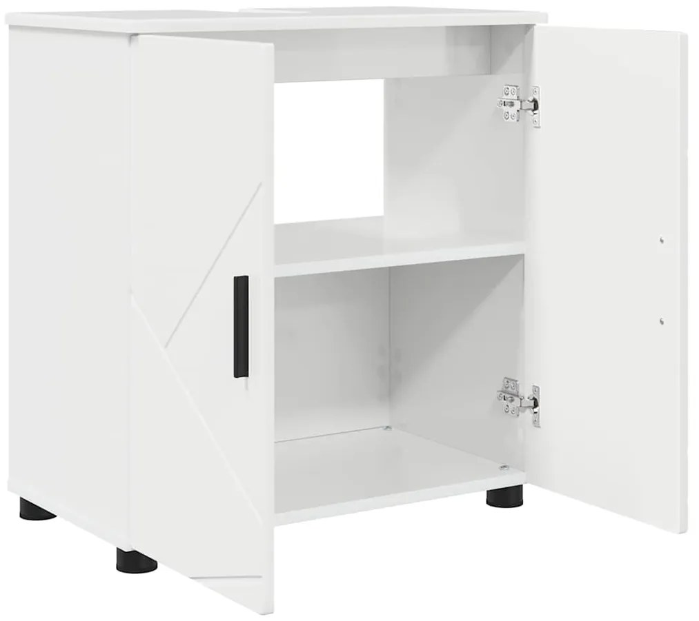 vidaXL Σετ Επίπλων Μπάνιου 3 pcs Γυαλιστερό λευκό 61 x 35 x 64 εκ.