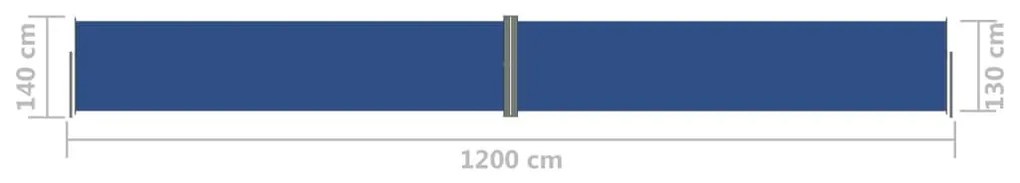 Σκίαστρο Πλαϊνό Συρόμενο Μπλε 140 x 1200 εκ. - Μπλε
