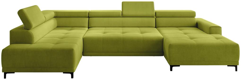 Γωνιακός καναπές Victor Plus-Αριστερή-Prasino - 353.00 Χ 204.00 Χ 77.00
