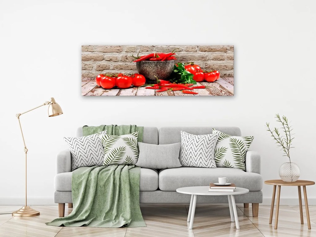 Πίνακας - Red Vegetables (1 Part) Brick Narrow 120x40