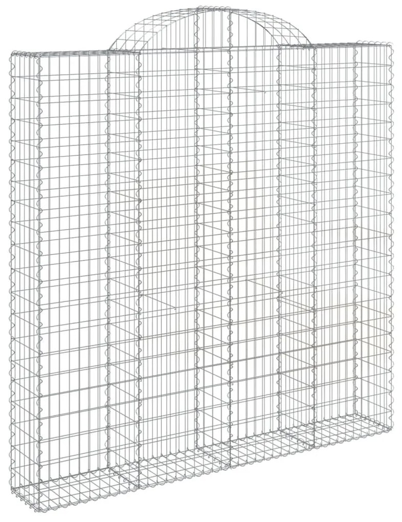 Συρματοκιβώτια Τοξωτά 13 τεμ. 200x30x200/220 εκ. Γαλβαν. Ατσάλι - Ασήμι