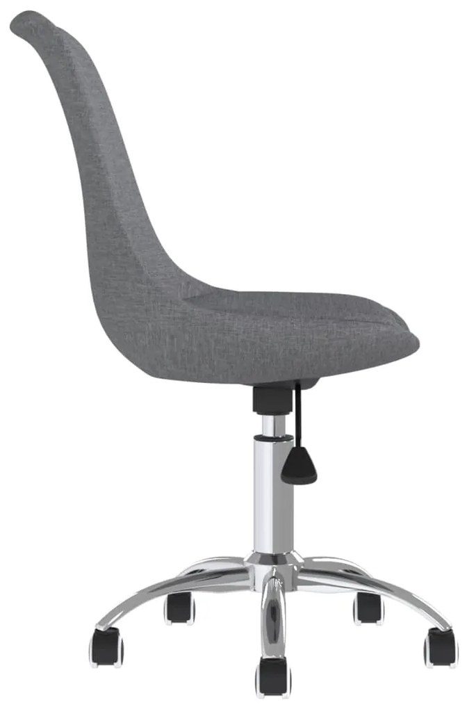 vidaXL Καρέκλες Τραπεζαρίας Περιστρεφόμενες 2 τεμ Αν. Γκρι Υφασμάτινες
