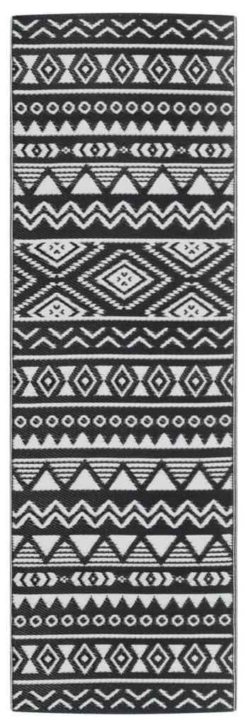 vidaXL Χαλί εξωτερικού χώρου ARAKIL Μαύρο 80x250 cm PP