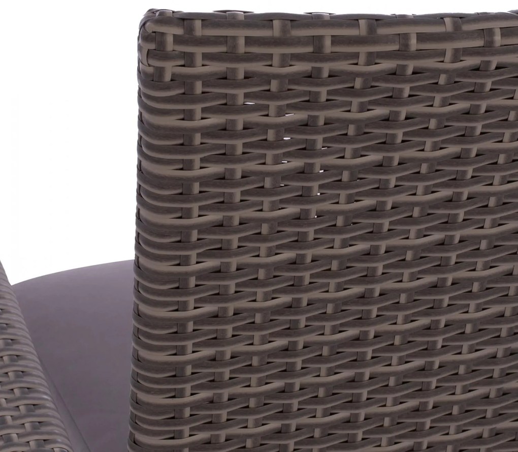 Καρέκλα - Πολυθρόνα ANISHA C5685.01 Μεταλλική με Γκρί Wicker και Μαξιλάρι Στοιβαζόμενη 56x60x94 εκ. 56x60x94 εκ.