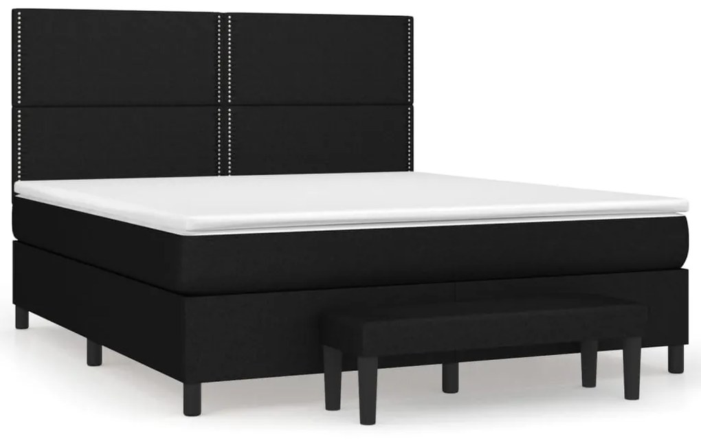 ΚΡΕΒΑΤΙ BOXSPRING ΜΕ ΣΤΡΩΜΑ ΜΑΥΡΟ 180X200 ΕΚ. ΥΦΑΣΜΑΤΙΝΟ 3136535