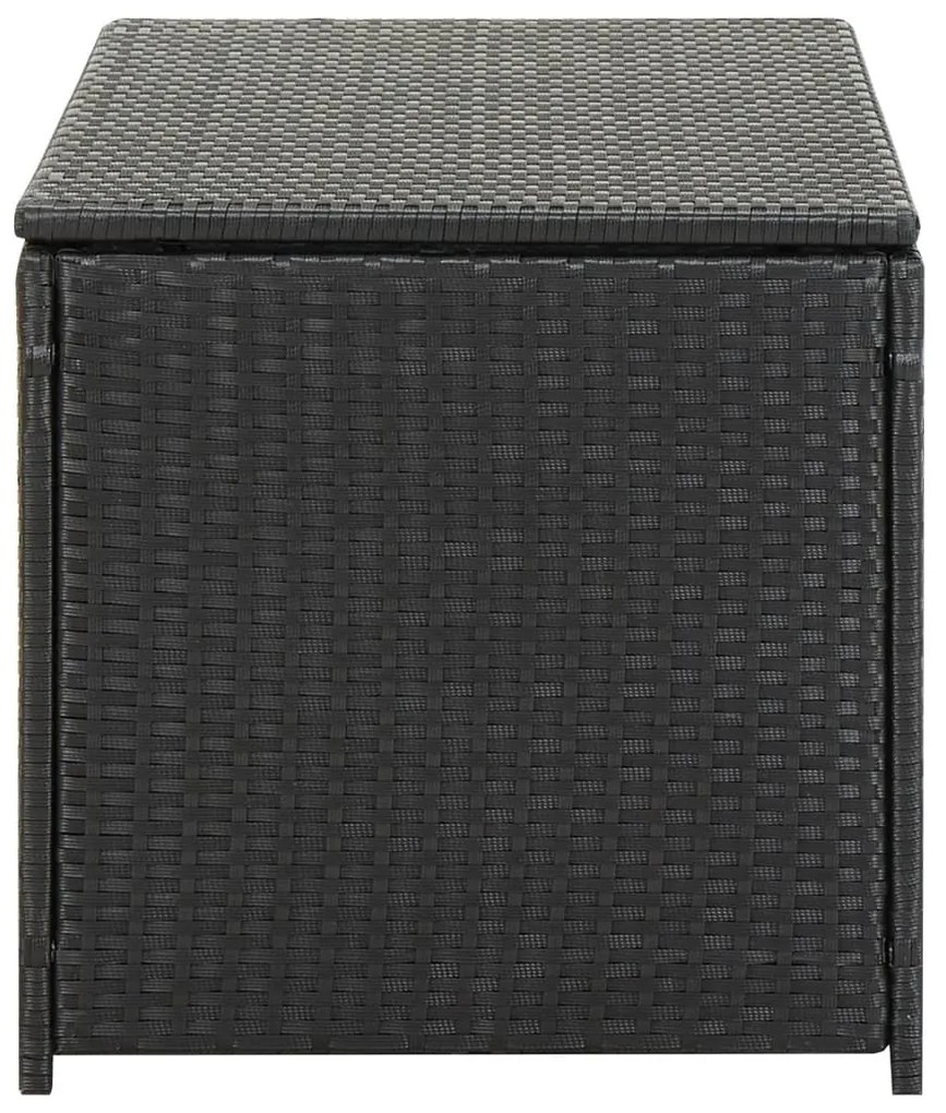 Κουτί Αποθήκευσης Κήπου Μαύρο 100x50x50 εκ. από Συνθετικό Ρατάν - Μαύρο