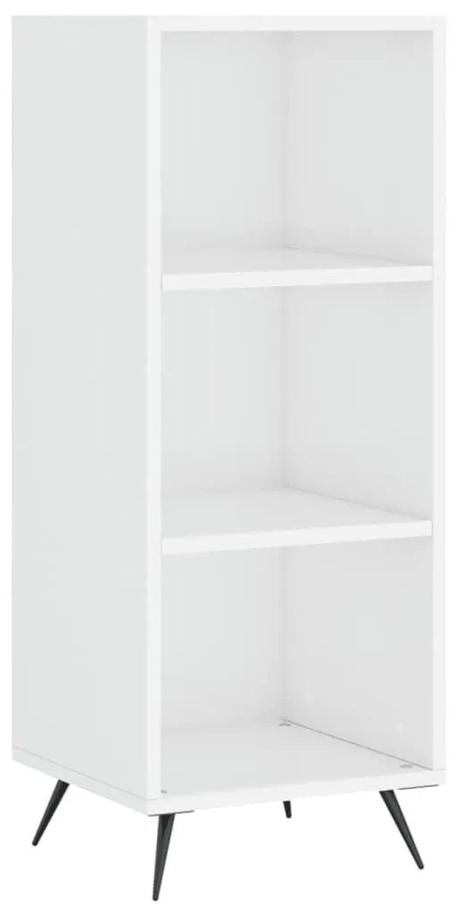 Ραφιέρα Γυαλιστερή Λευκή 34,5 x 32,5 x 90 εκ. από Επεξεργ. Ξύλο - Λευκό