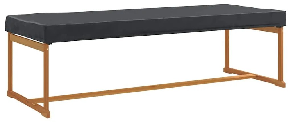 vidaXL Κάλυμμα Τραπέζι Μονόχρωμο Μαύρο 102 x 202 x 15 εκ ύφασμα