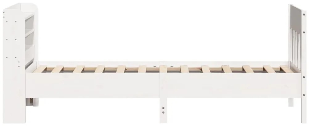 vidaXL Σκελετός Κρεβατιού Χωρίς Στρώμα Λευκό 100x200 εκ. Μασίφ Πεύκο