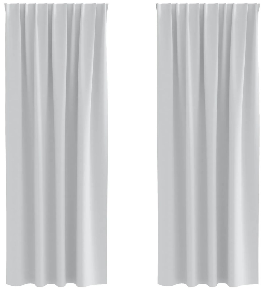 vidaXL Κουρτίνες 2 pcs Ανοιχτό Γκρι 225 x 140 εκ. Πολυεστέρας