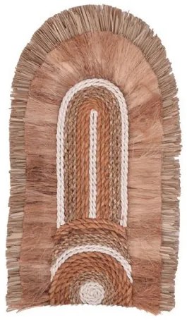 Διακοσμητικό τοίχου Earsy I Inart seagrass σε φυσικό 48x26x8εκ 339-000036-339-000036-Καφέ 339-000036