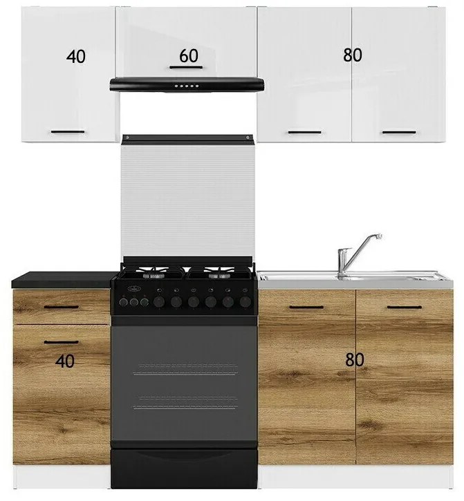 Σετ κουζίνας Econ plus 118, 180x60cm, 74 kg, Πάγκος, Πλαστικοποιημένη μοριοσανίδα | Epipla1.gr