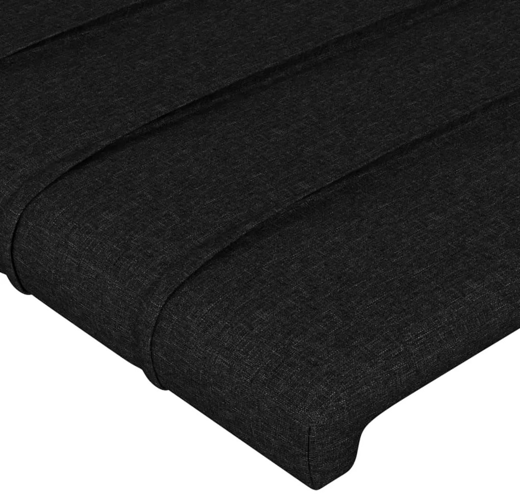 vidaXL Κεφαλάρι με Πτερύγια Μαύρο 147x16x118/128 εκ. Υφασμάτινο