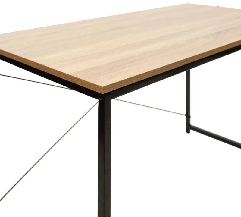 Γραφείο εργασίας Ramon φυσικό-μαύρο 120x60,5x70εκ 120x60.5x70 εκ.