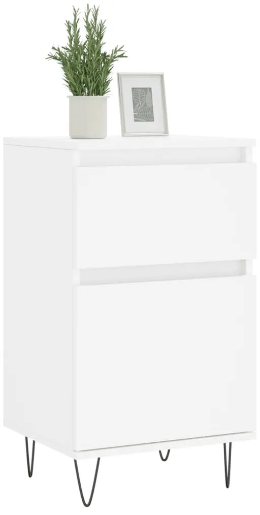 vidaXL Ντουλάπια 2 τεμ. Λευκά 40 x 35 x 70 εκ. από Επεξεργασμένο Ξύλο