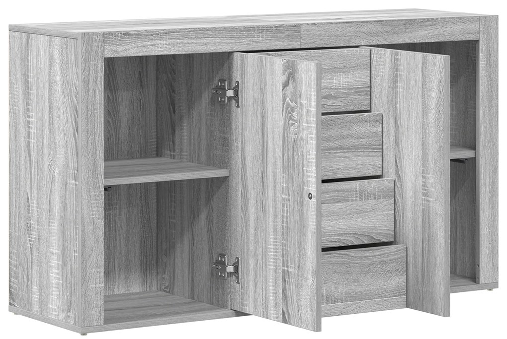 vidaXL Πλαϊνό γραφείο Γκρι sonoma 120 x 36 x 69 εκ Επεξεργασμένο ξύλο
