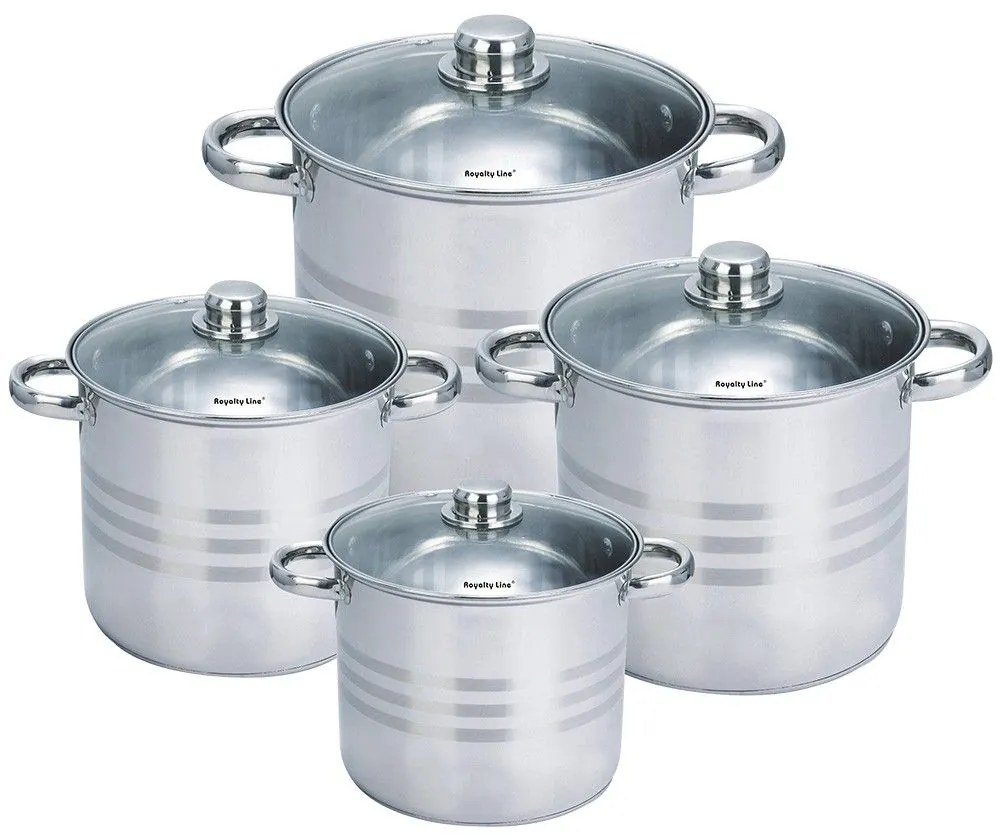 Royalty Line Σετ Κατσαρόλες 8τμχ Inox