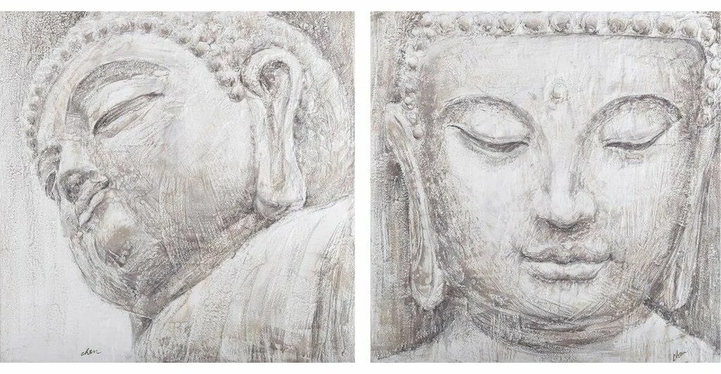 Καμβάς DKD Home Decor Τζίντζερ Καμβάς 80 x 3,5 x 80 cm