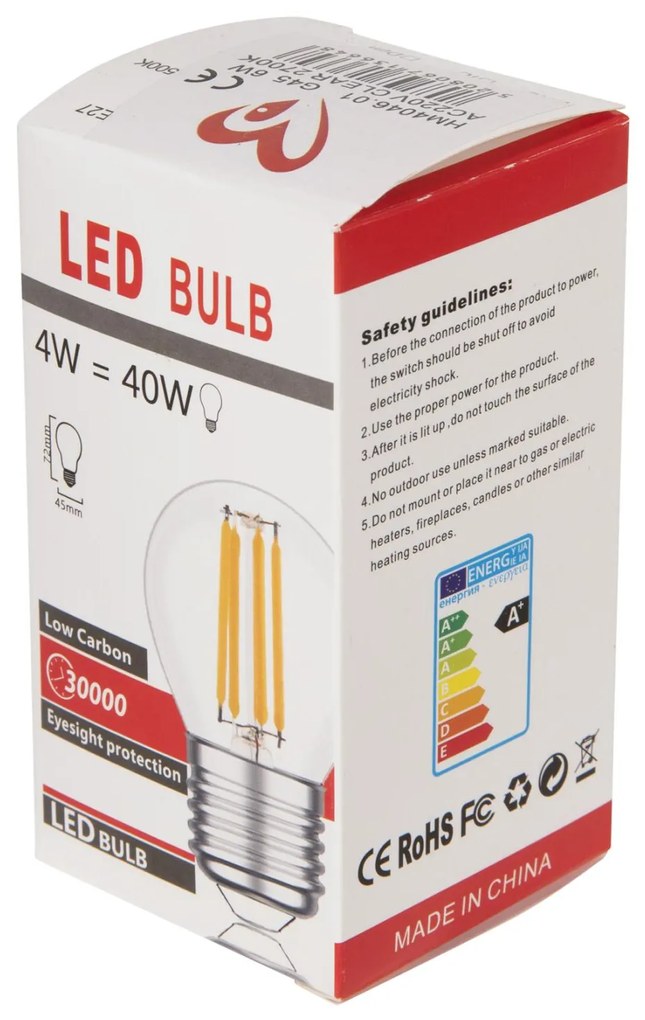 ΛΑΜΠΤΗΡΑΣ LED FILAMENT 6W E27 3000K ΔΙΑΦΑΝΟ DIMMABLE