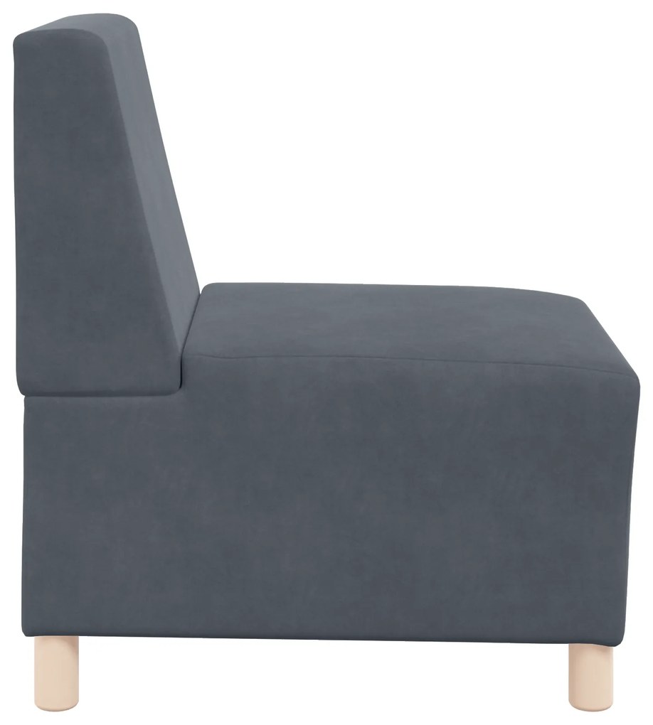vidaXL Καναπέδες 3 pcs Σκούρο γκρι 55 x 74 x 82 εκ. Βελούδο
