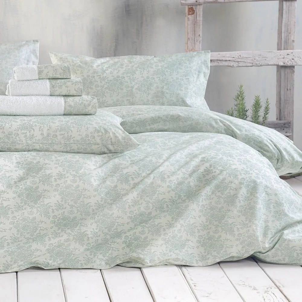 Σεντόνια Bendetta (Σετ 4τμχ) Light Green Ρυθμός King Size 270x290cm 100% Βαμβάκι