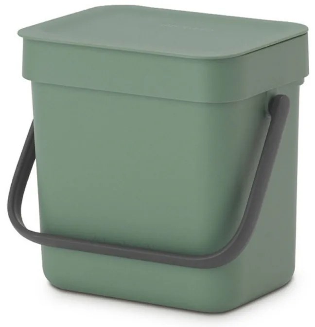 Brabantia Sort&Go κάδος χωριστής συλλογής 1003229, 3 l, Χειρολαβή, Επιτοίχιος, Σκούρο πράσινο