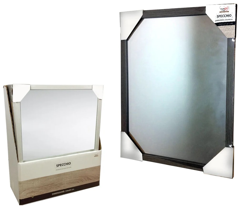 Καθρέπτης Επιτοίχιος Ξύλο/Γυαλί 54x64cm Σε 4 Αποχρώσεις-06510652