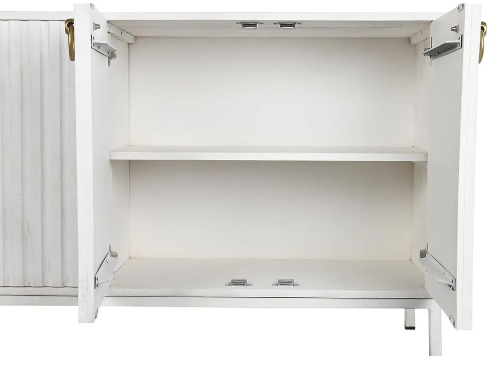 Σκευοθήκη DKD Home Decor Λευκό Μέταλλο Ξύλο από Μάνγκο 152 x 40 x 77 cm