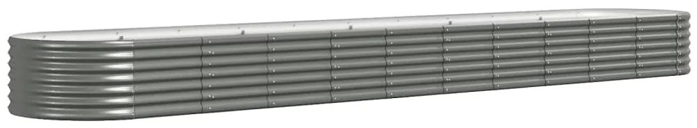 vidaXL Ζαρντινιέρα Γκρι 440x80x36 εκ. Ατσάλι με Ηλεκτρ. Βαφή Πούδρας