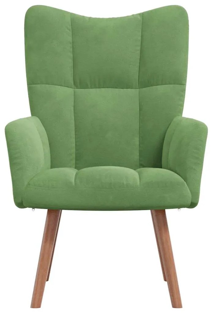 vidaXL Πολυθρόνα Relax Ανοιχτό Πράσινο Βελούδινη