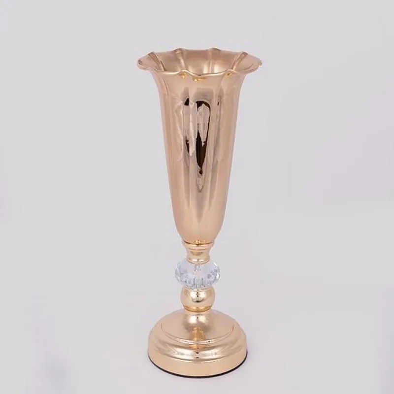 Βάζο Μεταλλικό 752-22066 34cm Rose Gold Estheti Home Μέταλλο